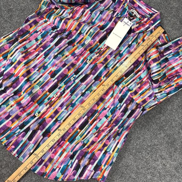 Foxcroft Margie Plus Multicolor Prism Long Sleeve Shirt NWT Size 1X - Picture 6 of 8